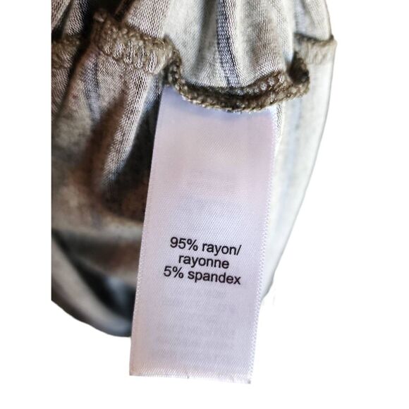 Maurices Women's 27/7 Green Soft & Stretchy Striped Crew Neck Blouse sz XL Comfo - Picture 4 of 4